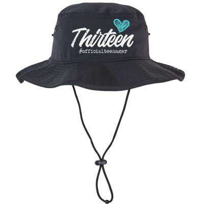 Thirteen Teenager Heart Cute 13th Birthday Legacy Cool Fit Booney Bucket Hat