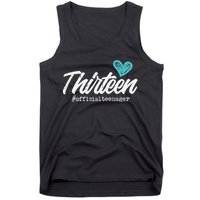 Thirteen Teenager Heart Cute 13th Birthday Tank Top