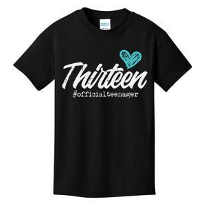 Thirteen Teenager Heart Cute 13th Birthday Kids T-Shirt