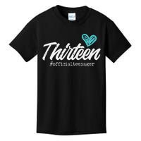 Thirteen Teenager Heart Cute 13th Birthday Kids T-Shirt