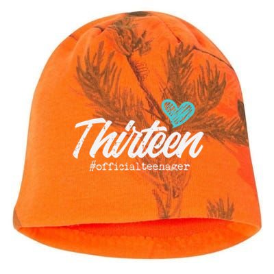 Thirteen Teenager Heart Cute 13th Birthday Kati - Camo Knit Beanie