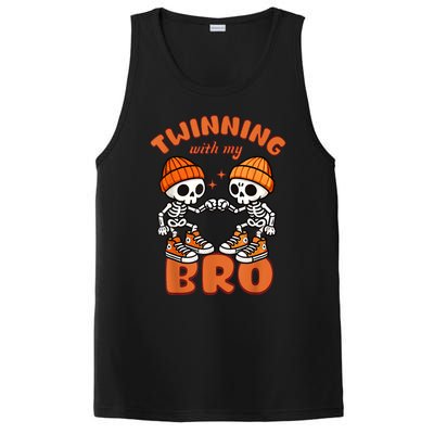 Twin Twinning Halloween Best Friend Matching Skeleton PosiCharge Competitor Tank