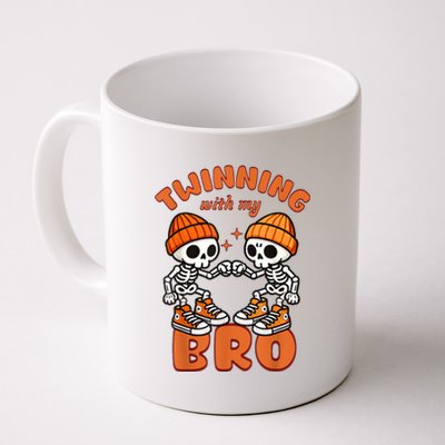 Twin Twinning Halloween Best Friend Matching Skeleton Coffee Mug