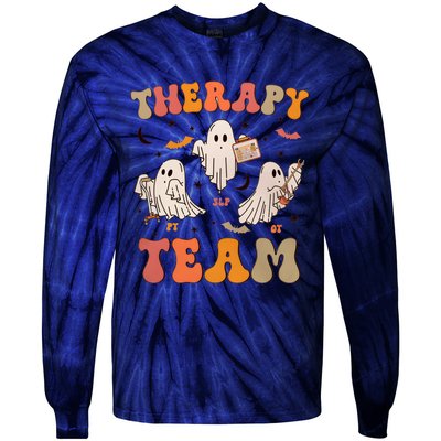 Therapy Team Halloween Slp Ot Pt Tie-Dye Long Sleeve Shirt