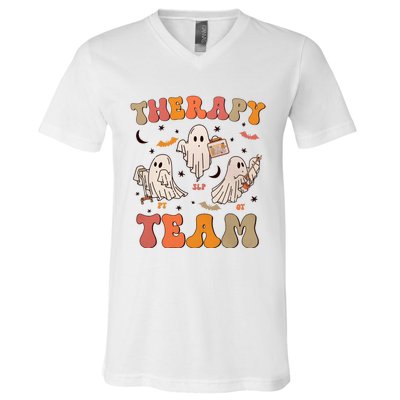 Therapy Team Halloween Slp Ot Pt V-Neck T-Shirt