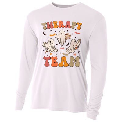 Therapy Team Halloween Slp Ot Pt Cooling Performance Long Sleeve Crew