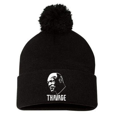 Thavage Pom Pom 12in Knit Beanie