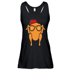 Thanksgiving Turkey Head Funny Gift For Friends Ladies Essential Flowy Tank