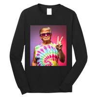 Trump Tiedye Hippie Sunglasses – Funny Peace Symbol Donald Long Sleeve Shirt