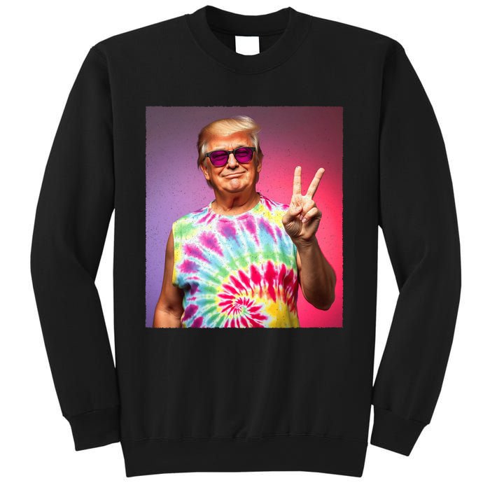 Trump Tiedye Hippie Sunglasses – Funny Peace Symbol Donald Sweatshirt