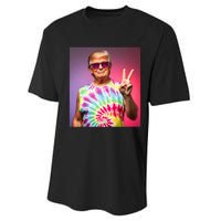 Trump Tiedye Hippie Sunglasses – Funny Peace Symbol Donald Performance Sprint T-Shirt