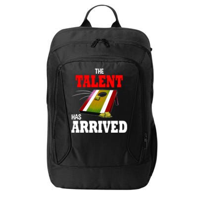 The Talent Has Arrived Cornhole Player Papa Grandpa Gift City Backpack