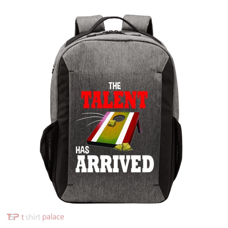 The Talent Has Arrived Cornhole Player Papa Grandpa Gift Vector Backpack