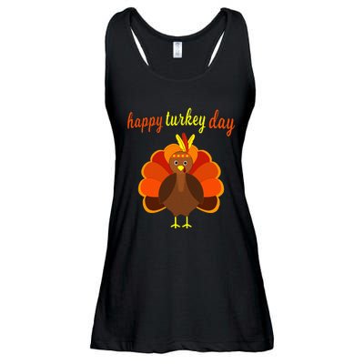 Thanksgiving Turkey Happy Turkey Day Ladies Essential Flowy Tank