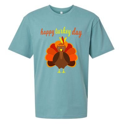 Thanksgiving Turkey Happy Turkey Day Sueded Cloud Jersey T-Shirt