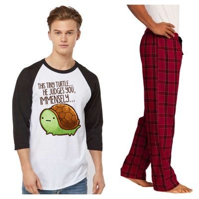 This Turtle.. He Judges You. Raglan Sleeve Pajama Set