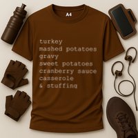Turkey Thanksgiving Holiday Food Guide Cooling Performance Crew T-Shirt