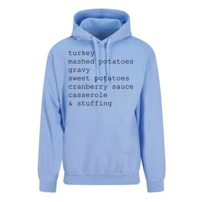 Turkey Thanksgiving Holiday Food Guide Unisex Surf Hoodie