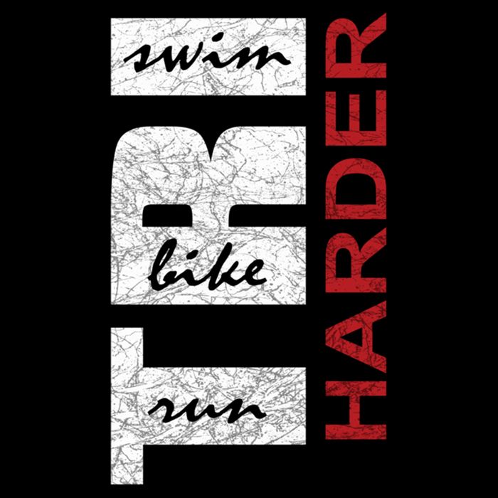 Triathletes Tri Harder Swim Bike Run Triathlon Inspired Cool Gift Drawstring Bag