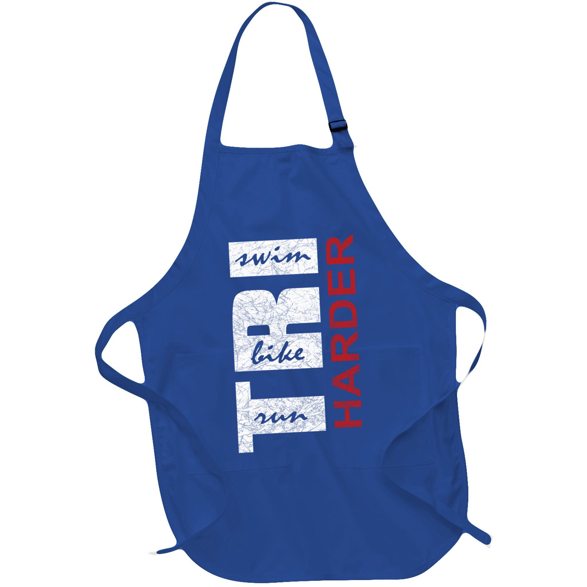Triathletes Tri Harder Swim Bike Run Triathlon Inspired Cool Gift Apron
