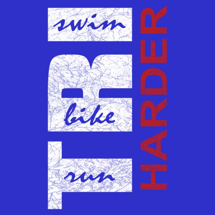 Triathletes Tri Harder Swim Bike Run Triathlon Inspired Cool Gift Women's V-Neck T-Shirt