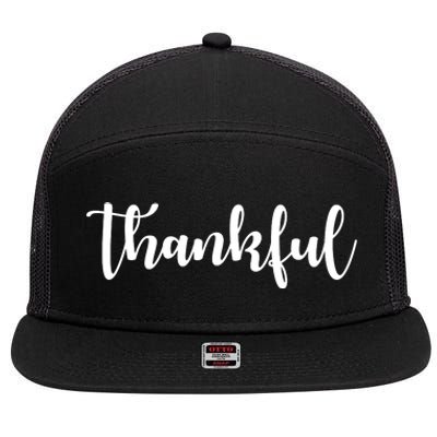 Thankful 7 Panel Mesh Trucker Snapback Hat