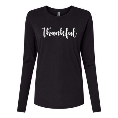 Thankful Womens Cotton Relaxed Long Sleeve T-Shirt