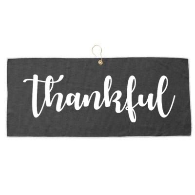 Thankful Large Microfiber Waffle Golf Towel