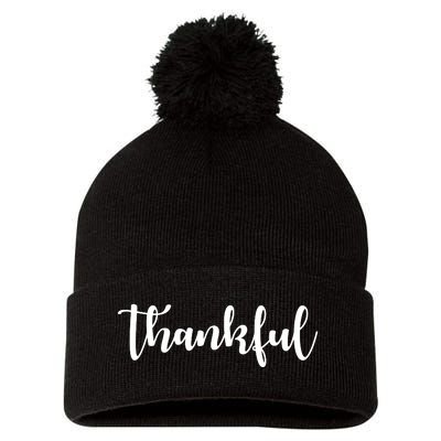 Thankful Pom Pom 12in Knit Beanie