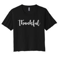 Thankful Women's Crop Top Tee