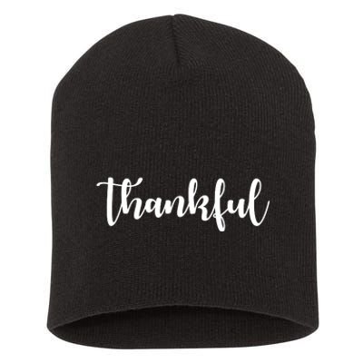 Thankful Short Acrylic Beanie