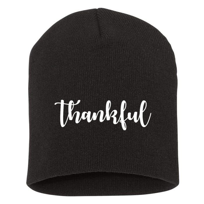 Thankful Short Acrylic Beanie