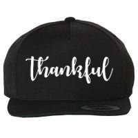 Thankful Wool Snapback Cap