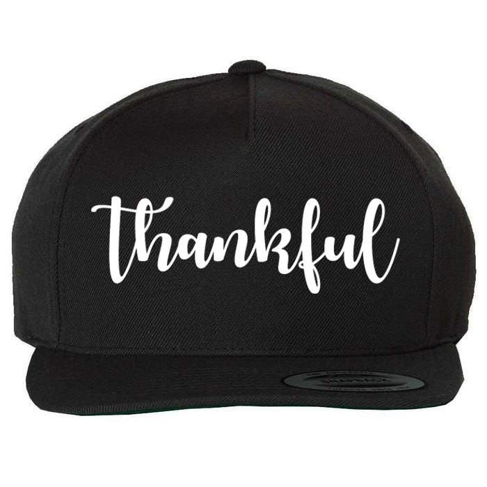 Thankful Wool Snapback Cap