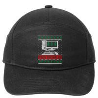 Tech The Halls Computer Geek Ugly Christmas Cool Gift 7-Panel Snapback Hat