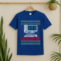Tech The Halls Computer Geek Ugly Christmas Cool Gift T-Shirt