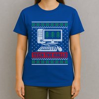 Tech The Halls Computer Geek Ugly Christmas Cool Gift T-Shirt