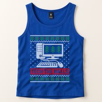 Tech The Halls Computer Geek Ugly Christmas Cool Gift Tank Top