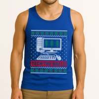 Tech The Halls Computer Geek Ugly Christmas Cool Gift Tank Top