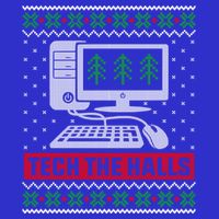Tech The Halls Computer Geek Ugly Christmas Cool Gift Tank Top