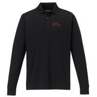 Trophy That Husband Definition Funny Husband Anniversary Performance Long Sleeve Polo