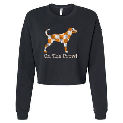 Tennessee TN Hound On The Prowl Vol Dog Knoxville Fan Game Gift Cropped Pullover Crew