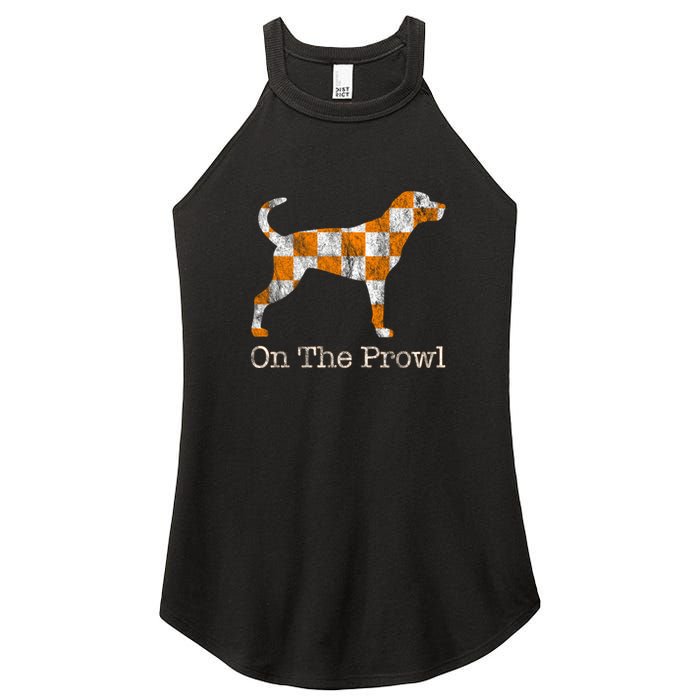 Tennessee TN Hound On The Prowl Vol Dog Knoxville Fan Game Gift Women's Perfect Tri Rocker Tank