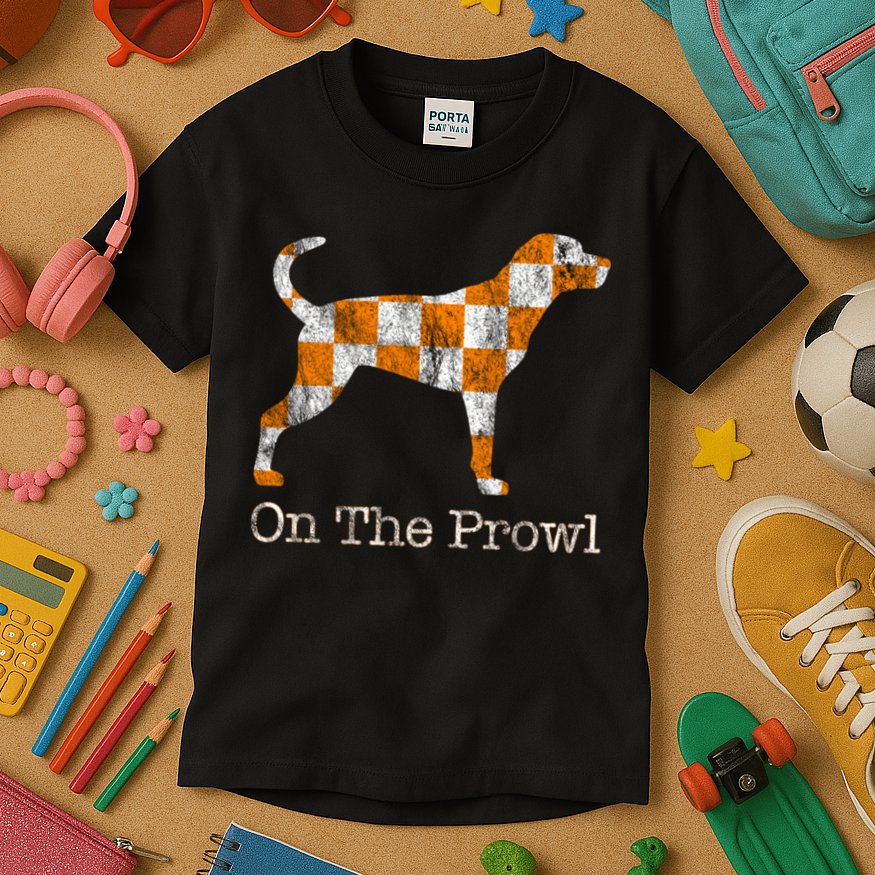 Tennessee TN Hound On The Prowl Vol Dog Knoxville Fan Game Gift Kids T-Shirt