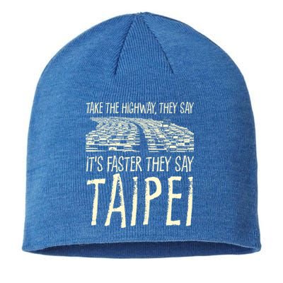 Take The Highway Taipei Trip Taiwan Travel Traffic Memes Cute Gift Sustainable Beanie