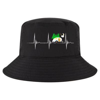 Teardrop Trailer Heartbeat Camping Pulse Line EKG RV Cool Comfort Performance Bucket Hat