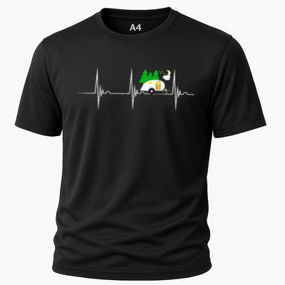 Teardrop Trailer Heartbeat Camping Pulse Line EKG RV Performance Shirt
