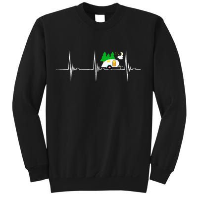Teardrop Trailer Heartbeat Camping Pulse Line EKG RV Sweatshirt
