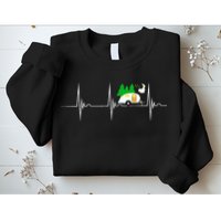 Teardrop Trailer Heartbeat Camping Pulse Line EKG RV Sweatshirt