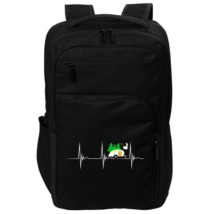 Teardrop Trailer Heartbeat Camping Pulse Line EKG RV Impact Tech Backpack